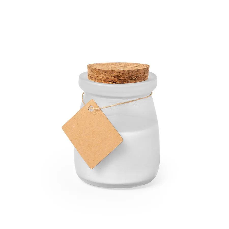 Vela aromática con logo grabado